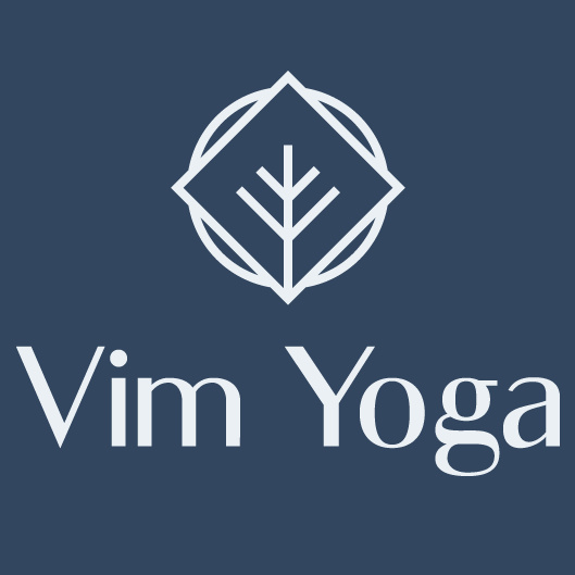藝術單色徽標logo設計-Vim瑜伽標志設計