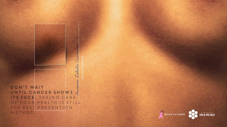 巴西Vale doA?o商場乳腺癌宣傳月平面廣告“不要等到癌癥顯現出來”篇