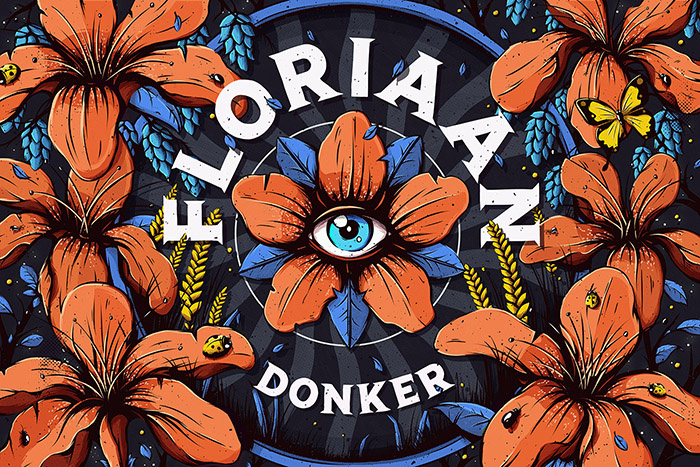 Floriaan精釀啤酒包裝標簽設計“萬花筒花卉插畫篇”-上海包裝設計