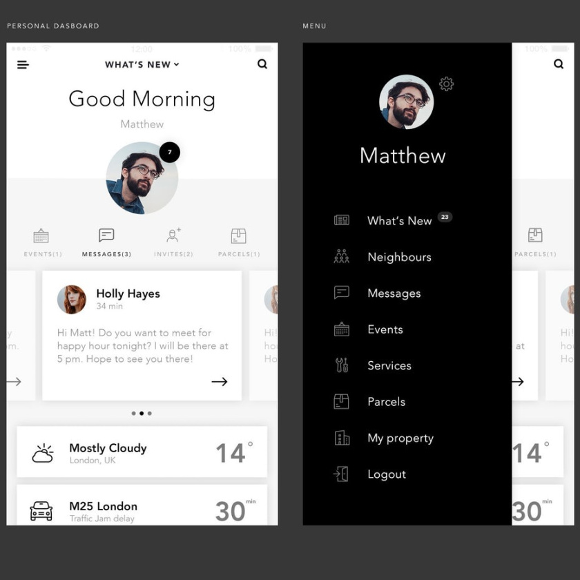極簡主義網(wǎng)站和app設(shè)計-復(fù)雜的社區(qū)應(yīng)用程序設(shè)計