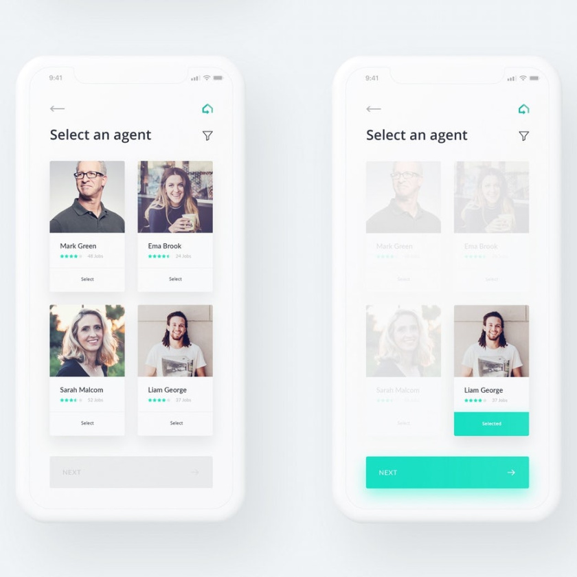 極簡主義網(wǎng)站和app設(shè)計-房地產(chǎn)應(yīng)用程序設(shè)計