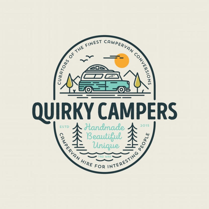 Quirky Campers旅行標志設計