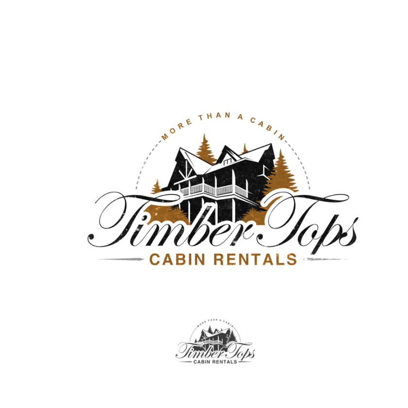 Timber Tops Cabin Rentals酒店標志設計