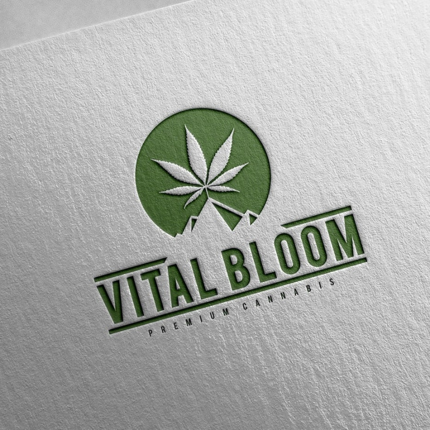Vital Bloom大麻標志設計