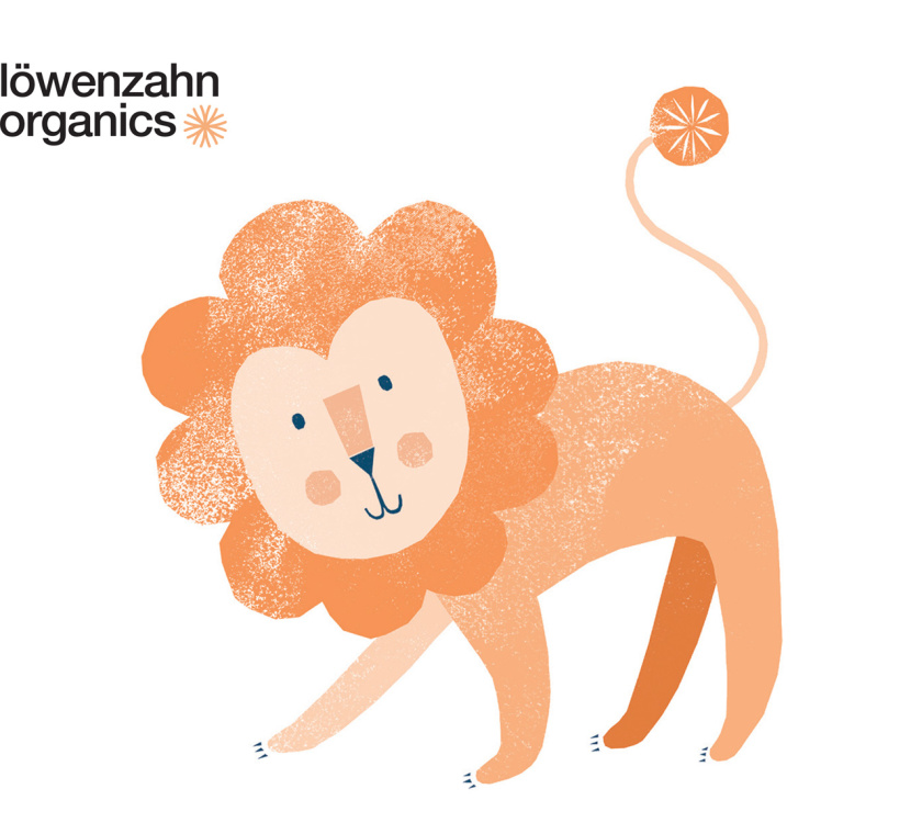 L?wenzahn有機嬰兒食品包裝設計”清新小獅子動物插畫“--上海包裝設計公司