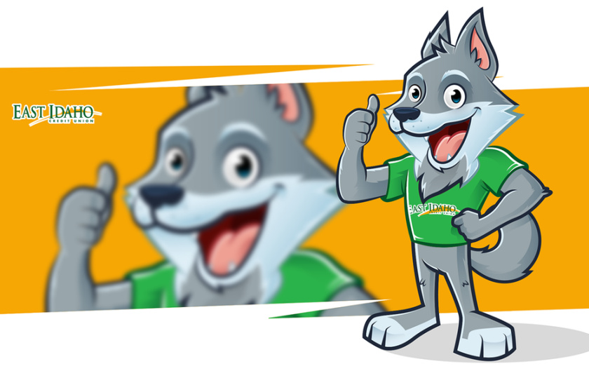 東愛(ài)達(dá)荷州信用合作社狼吉祥物設(shè)計(jì)