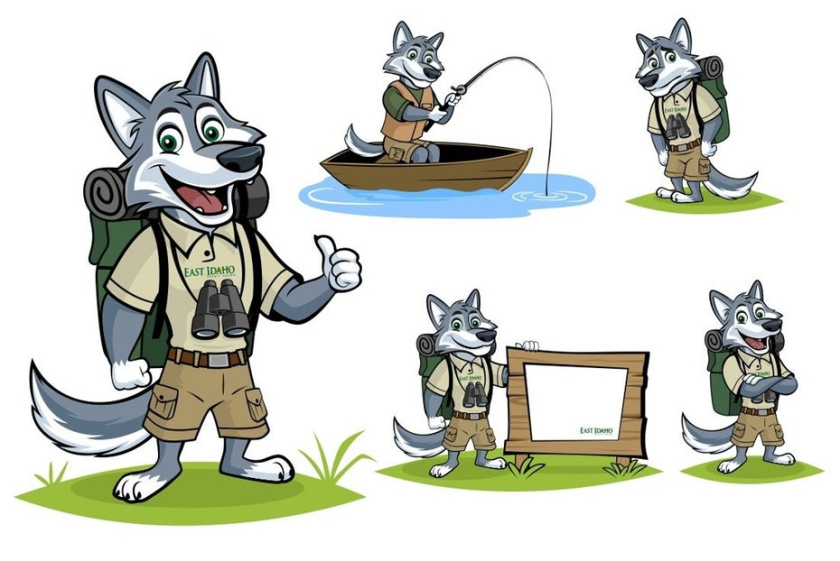 東愛(ài)達(dá)荷州信用合作社狼吉祥物設(shè)計(jì)