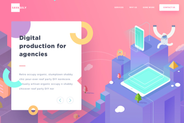 等距設計-Savagely網站設計