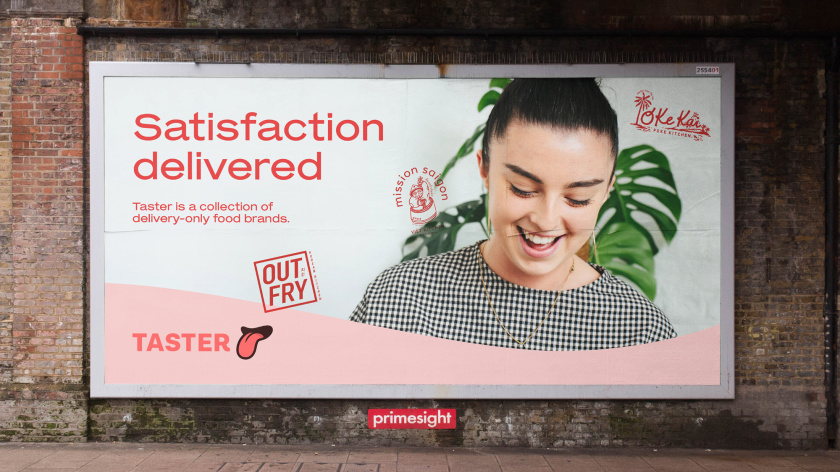 Taster外賣餐飲品牌logo設(shè)計(jì)與品牌vi形象設(shè)計(jì)，一個(gè)大膽熱情的舌頭圖案