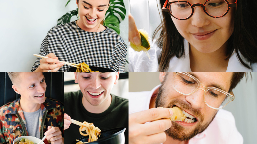 Taster外賣餐飲品牌vi形象設(shè)計(jì)，一個(gè)大膽熱情的舌頭圖案