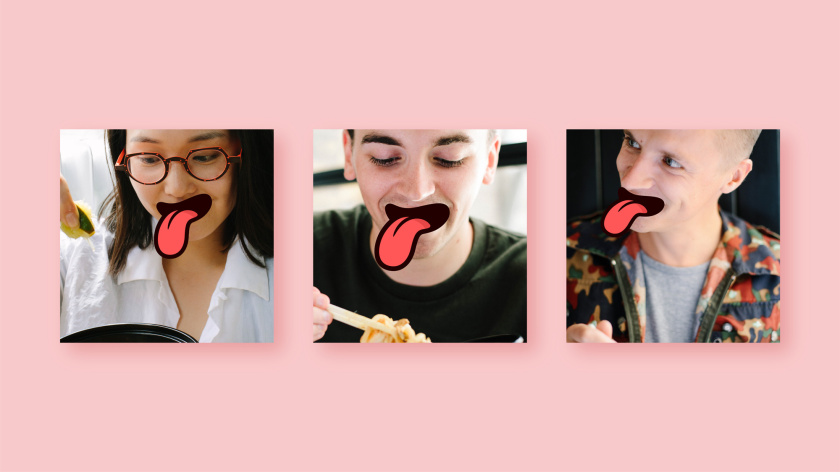 Taster外賣餐飲品牌vi形象設(shè)計(jì)，一個(gè)大膽熱情的舌頭