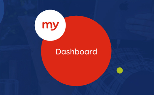 醫療護理業務管理app平臺myAko新logo設計，四個小圓圍繞一個大圓