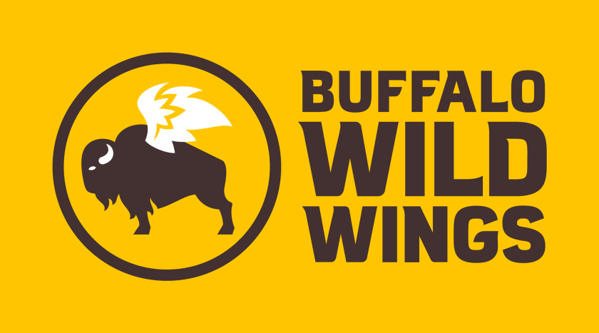 Buffalo Wild Wings體育酒吧新logo設(shè)計(jì)，帶翅膀的水牛形象