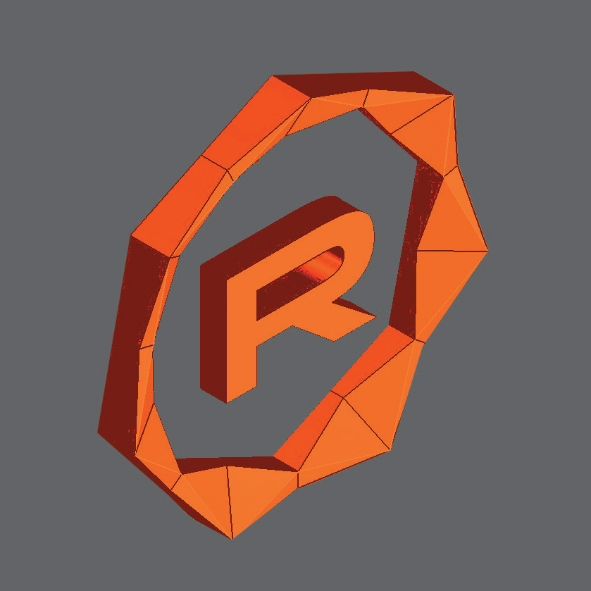 Regal富豪電影劇院logo設(shè)計(jì)，一個環(huán)繞的七變形+字母R