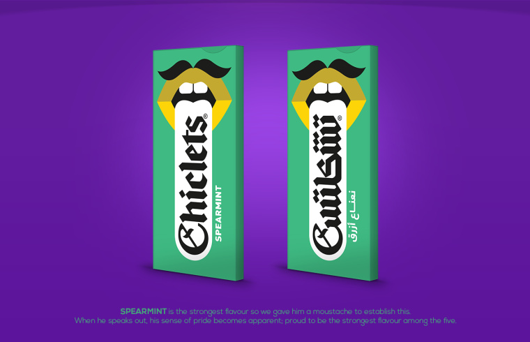 Chiclets 口香糖包裝設計“大嘴長舌頭篇”-上海包裝設計公司欣賞