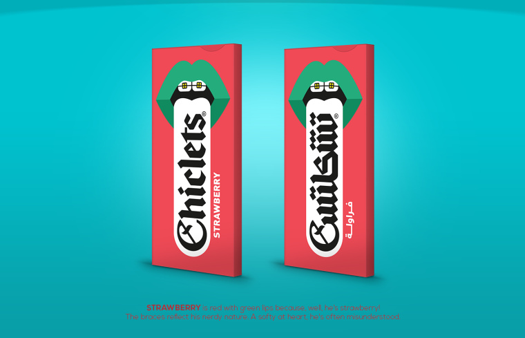 Chiclets 口香糖包裝設計“大嘴長舌頭篇”-上海包裝設計公司欣賞