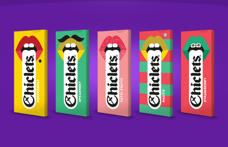Chiclets 口香糖包裝設計“大嘴長舌頭篇”-上海包裝設計公司欣賞
