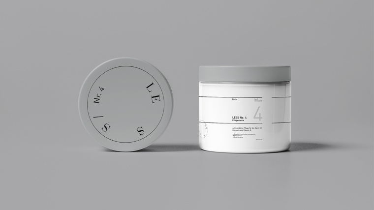 LESS化妝品品牌：最小的品牌標(biāo)識(shí)與最簡單的包裝設(shè)計(jì)