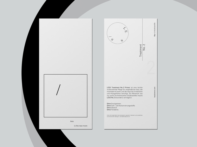 LESS化妝品品牌：最小的品牌標(biāo)識(shí)與最簡單的包裝設(shè)計(jì)