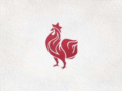 紅公雞的logo設計