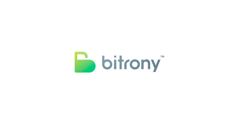 Bitrony 安全支付公司logo設計，字母B與鎖具的結合