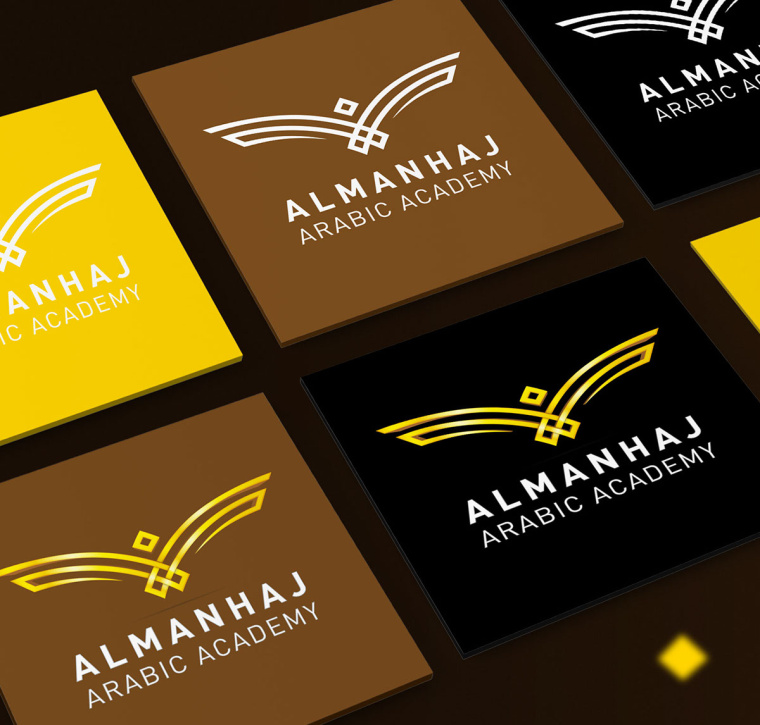 ELMANHAJ 教育學(xué)院品牌老鷹形狀幾何logo設(shè)計