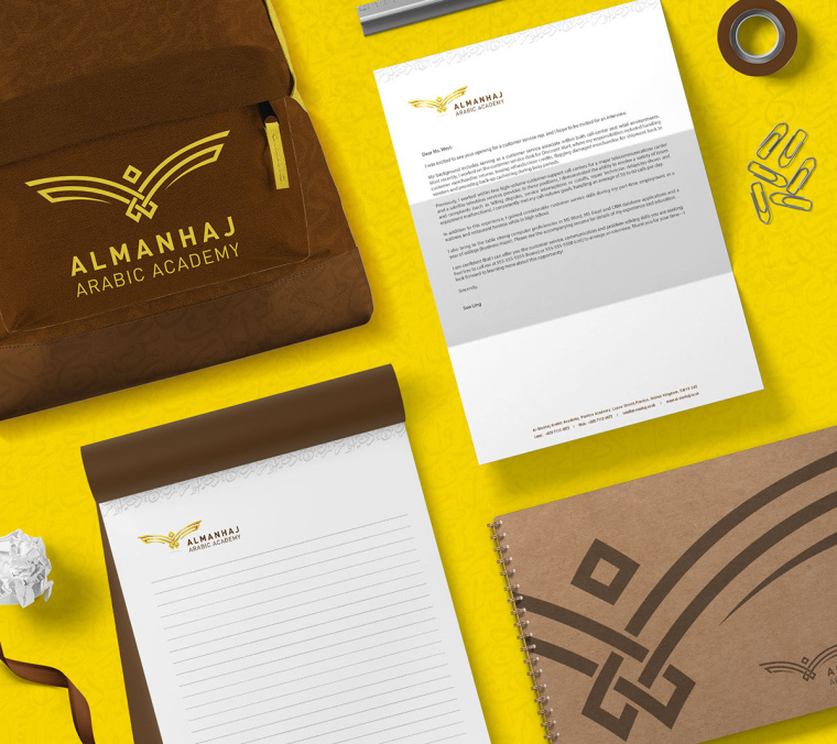 ELMANHAJ 教育學(xué)院品牌老鷹形狀幾何logo設(shè)計VI設(shè)計