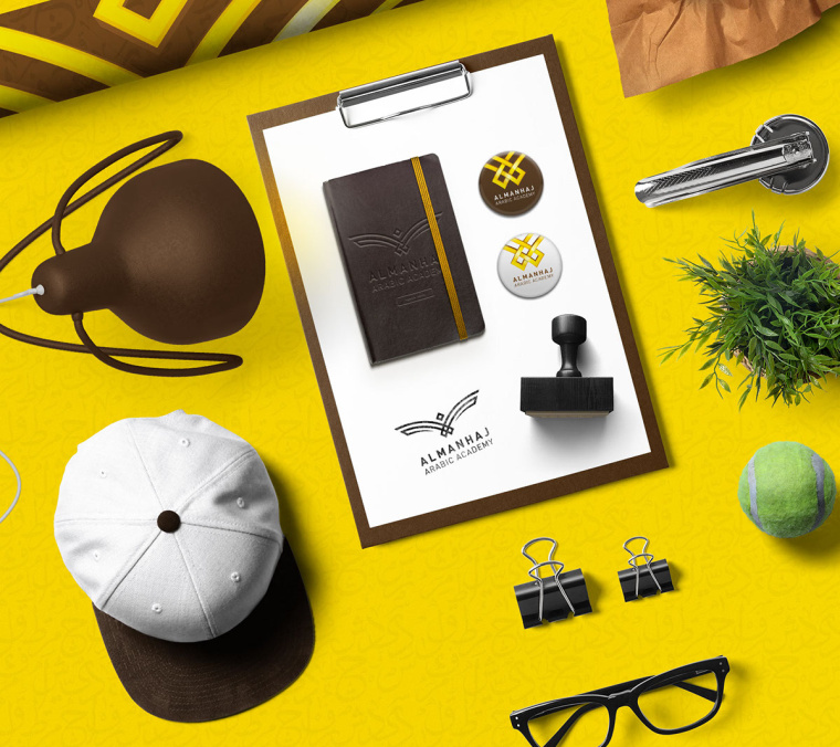 ELMANHAJ 教育學(xué)院品牌老鷹形狀幾何logo設(shè)計VI設(shè)計