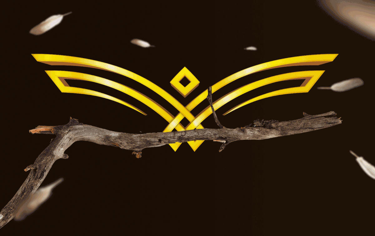 ELMANHAJ 教育學(xué)院品牌老鷹形狀幾何logo設(shè)計