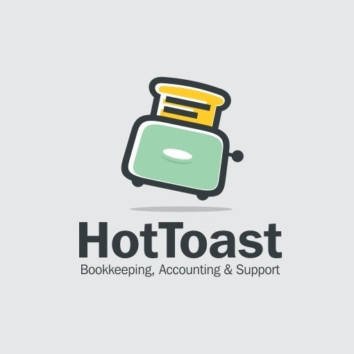 HotToast一個有趣和輕松的會計徽標logo HotToast一個有趣和輕松的會計徽標logo