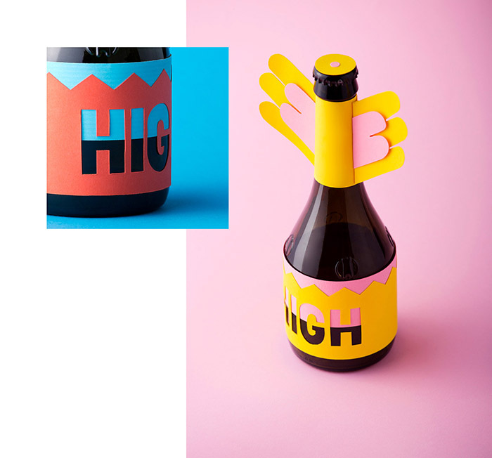 “快樂(lè)啤酒節(jié)”工作坊標(biāo)志包裝設(shè)計(jì)，英語(yǔ)詞匯hug擁抱的擬人化創(chuàng)意呈現(xiàn)