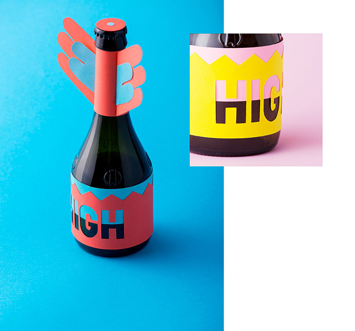 “快樂(lè)啤酒節(jié)”工作坊標(biāo)志包裝設(shè)計(jì)，英語(yǔ)詞匯hug擁抱的擬人化創(chuàng)意呈現(xiàn)