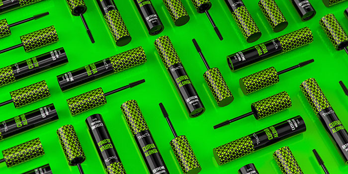 Tracta 睫毛膏包裝設計靈感，塑料和PVC材質搭配幾何圖形