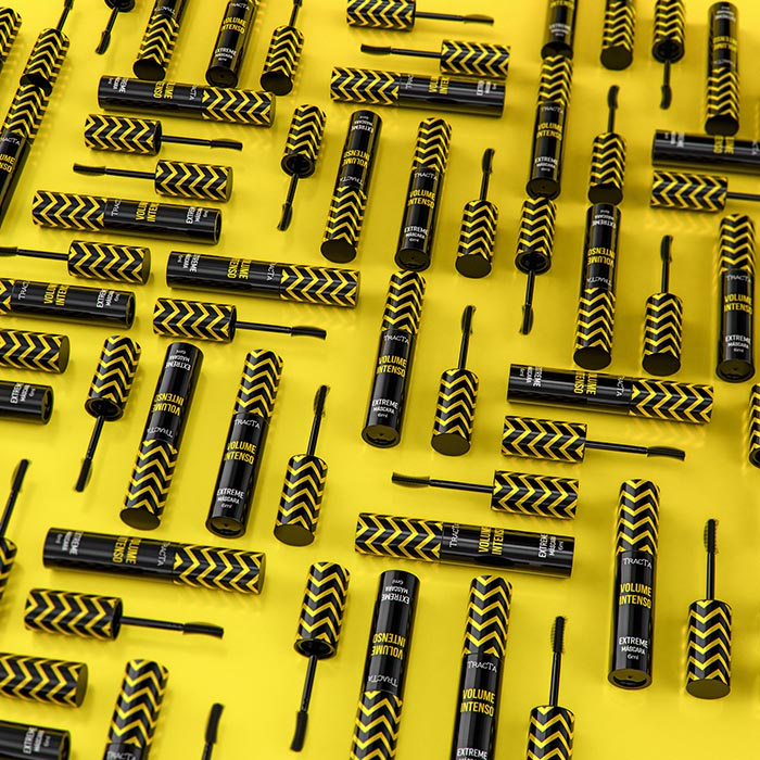 Tracta 睫毛膏包裝設計靈感，塑料和PVC材質搭配幾何圖形