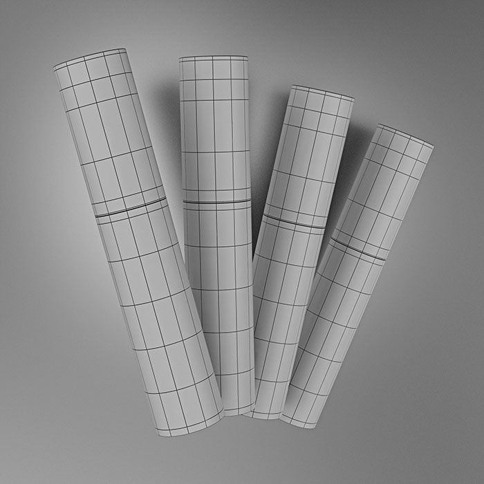 Tracta 睫毛膏包裝設計靈感，塑料和PVC材質搭配幾何圖形--產品3D建模