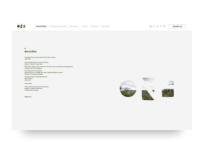 One & Olive 希臘特級初榨橄欖油網站設計-上海網站設計建設公司