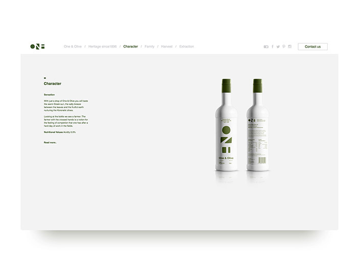 One & Olive 希臘特級初榨橄欖油網站設計-上海網站設計建設公司