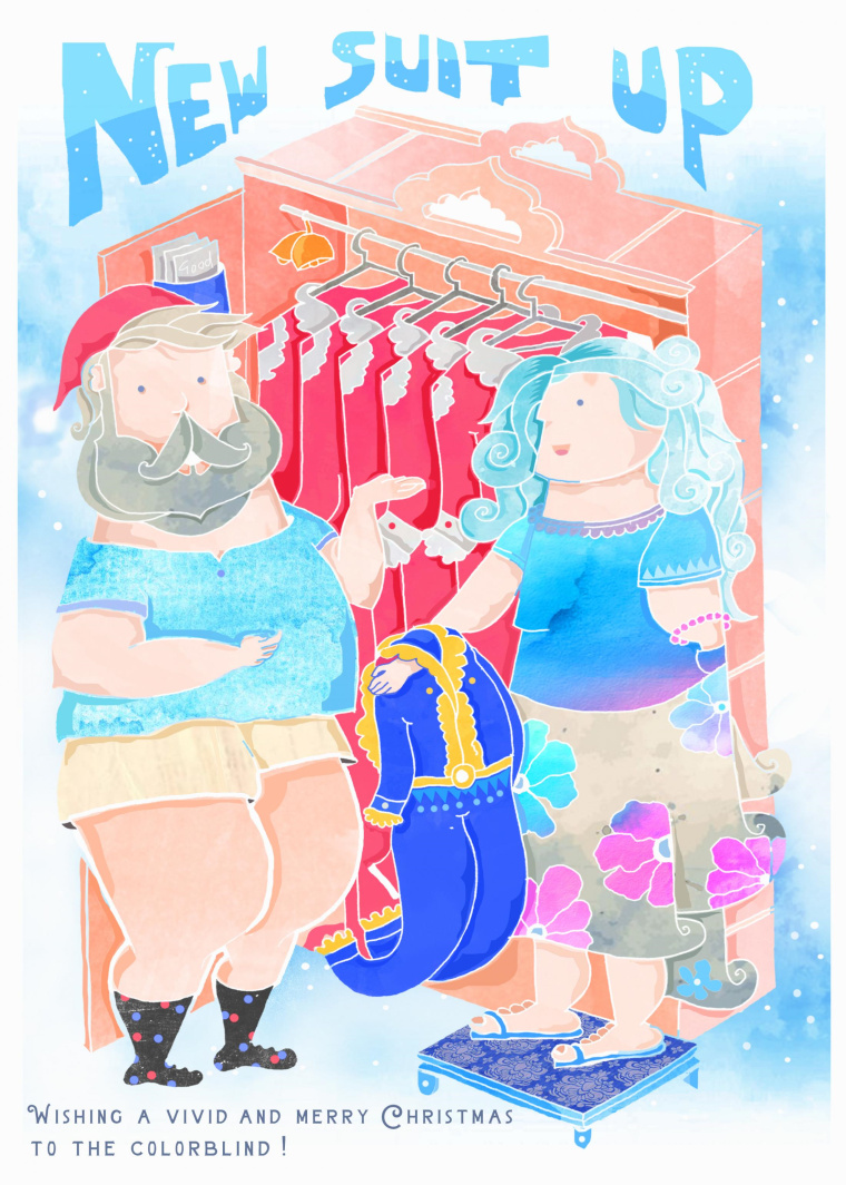 讓色盲人在圣誕節(jié)不會感到被遺忘系列公益平面廣告創(chuàng)意賞析