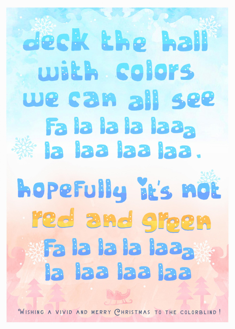 讓色盲人在圣誕節(jié)不會感到被遺忘系列公益平面廣告創(chuàng)意賞析