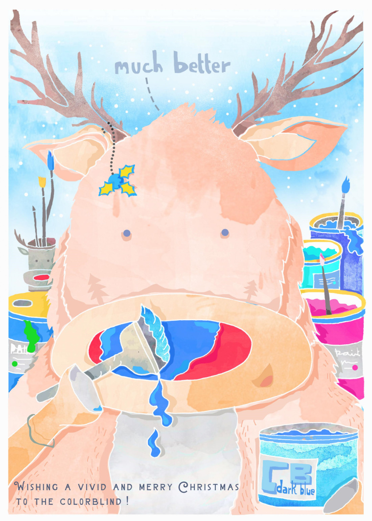 讓色盲人在圣誕節(jié)不會感到被遺忘系列公益平面廣告創(chuàng)意賞析