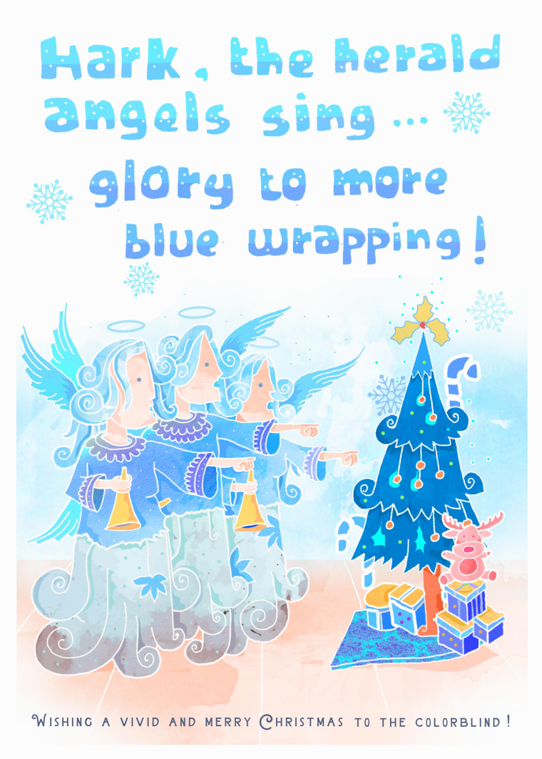 讓色盲人在圣誕節(jié)不會感到被遺忘系列公益平面廣告創(chuàng)意賞析