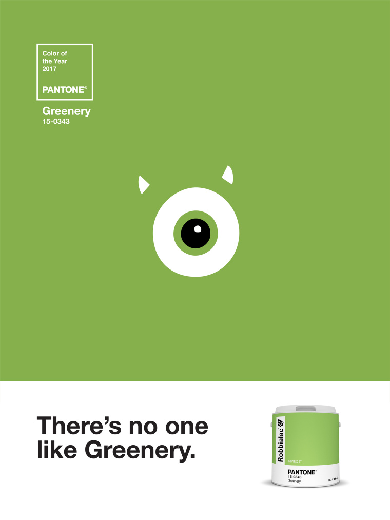 Robbialac油漆品牌潘通色彩平面創意廣告“沒有人像綠茵”篇-上海尚略廣告公司