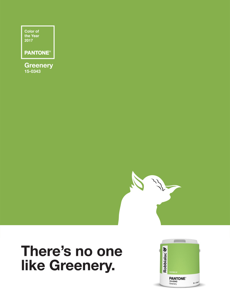 Robbialac油漆品牌潘通色彩平面創意廣告“沒有人像綠茵”篇-上海尚略廣告公司