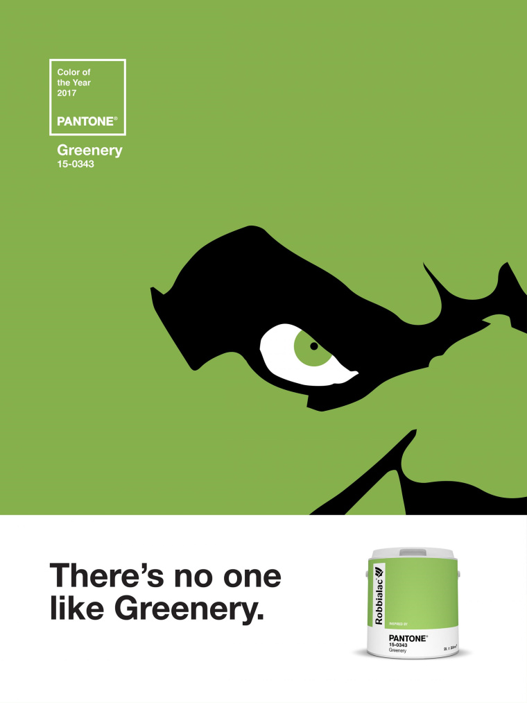 Robbialac油漆品牌潘通色彩平面創意廣告“沒有人像綠茵”篇-上海尚略廣告公司