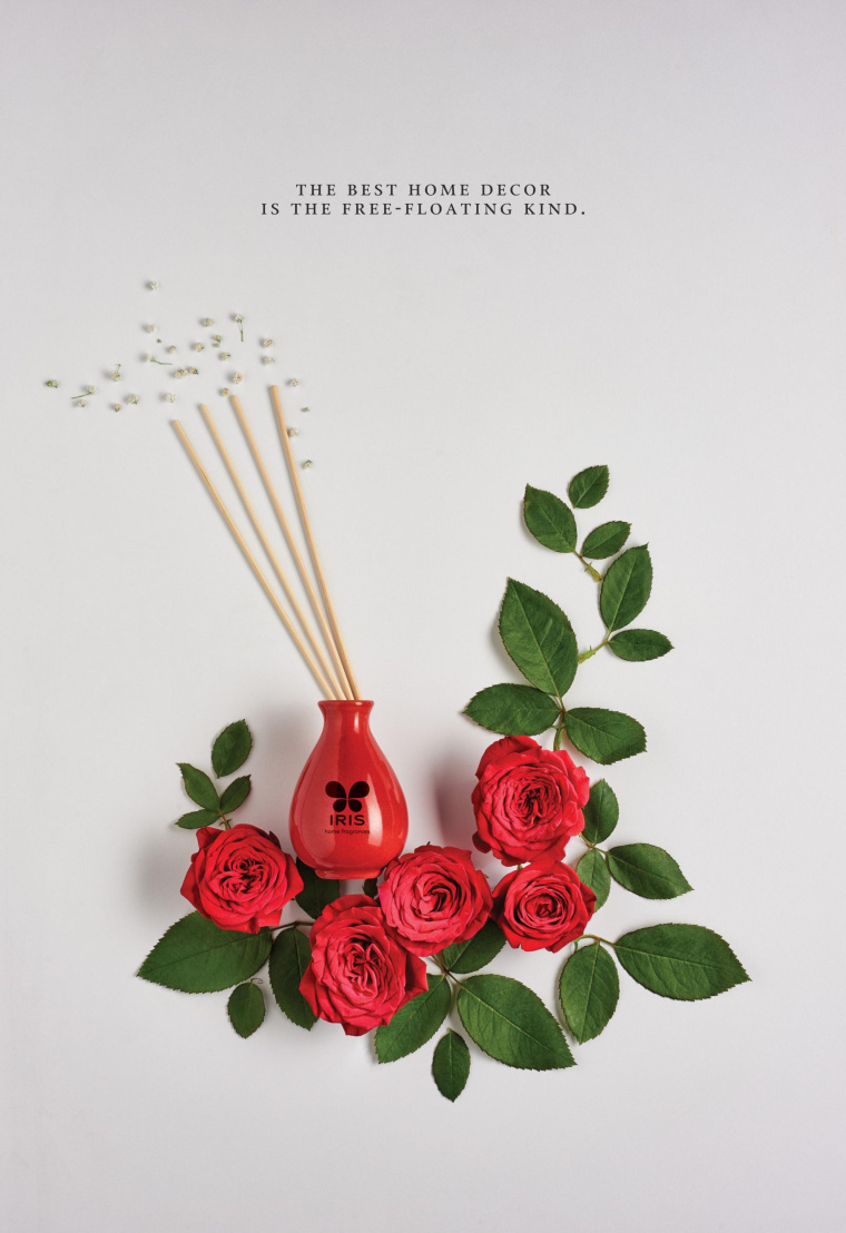Iris Home 居家香水平面創(chuàng)意廣告設(shè)計賞析-玫瑰--上海廣告策劃設(shè)計公司