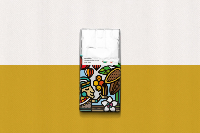 Nature Organic自然有機(jī)巧克力包裝設(shè)計，幾何插畫風(fēng)驚艷設(shè)計