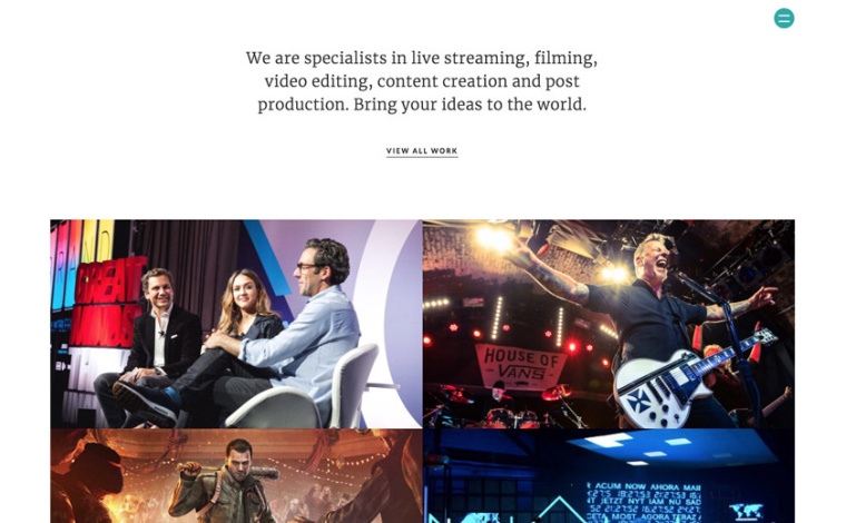 現場直播和視頻制作公司網站設計建設