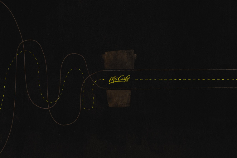DDB平面創意廣告賞析：喚醒你的大腦只需一杯McCafé麥咖啡-上海廣告設計公司