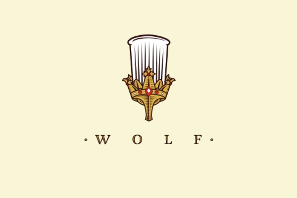 皇冠狼加廚師帽logo設計-上海logo設計公司靈感