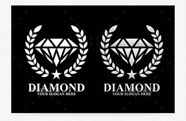 上海LOGO設計欣賞：橄欖花圈鉆石logo設計